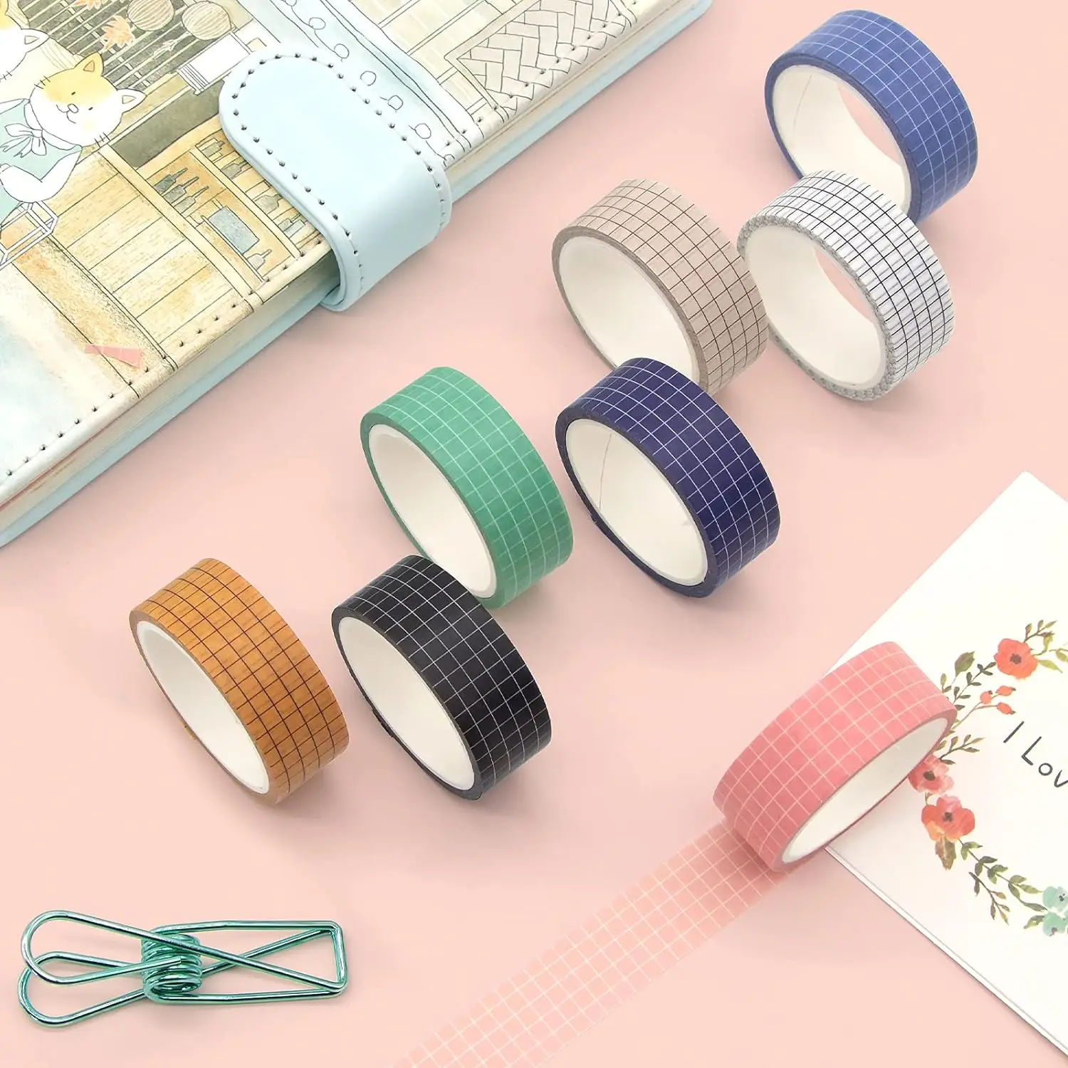 Сетчатая лента Washi канцелярские товары офисная Вечеринка Детский Diy планировщик маскирующий Декор Водонепроницаемая плед бумажная