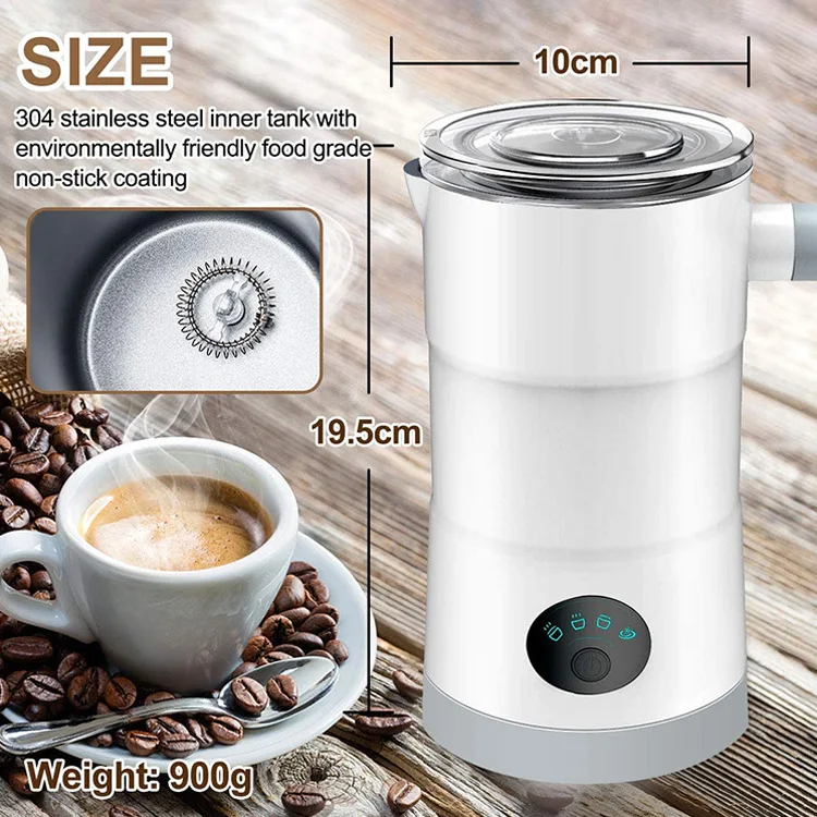 Professional  Custom Logo Design 400W Milk Frother White Electric Milk Frother