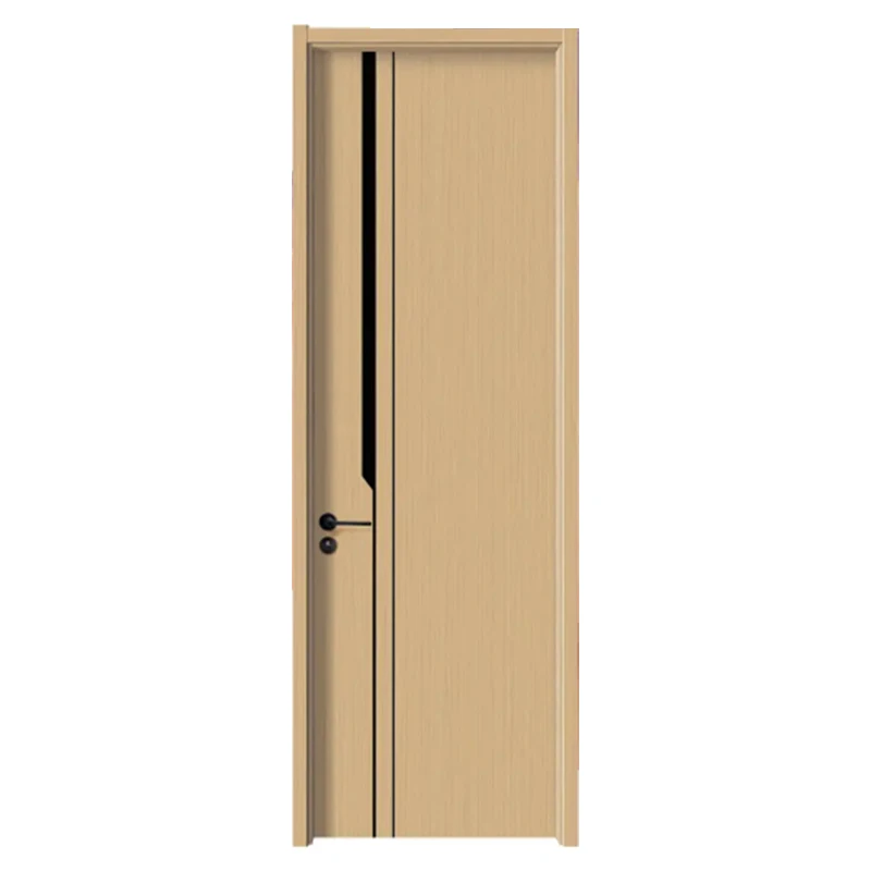 European Design  Wood Sliding Pocket Door Interior Wood Door with Black Frame Hidden Door Kit for Outdoor Application