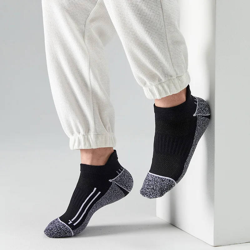 Athletic Cushioned Reinforced Heel Toe Breathable Mesh Performance Arch Support Sports Running Tab Socks