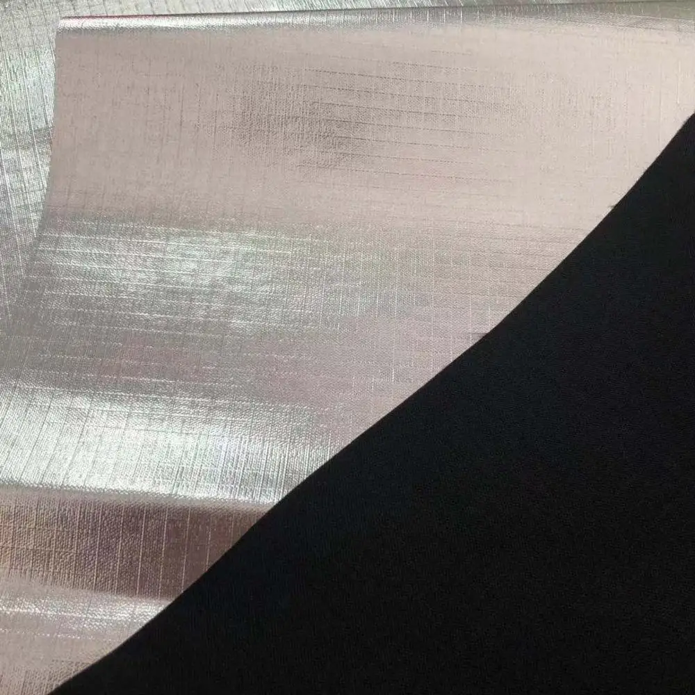 Blackout nylon ripstop reflective shiny fabric