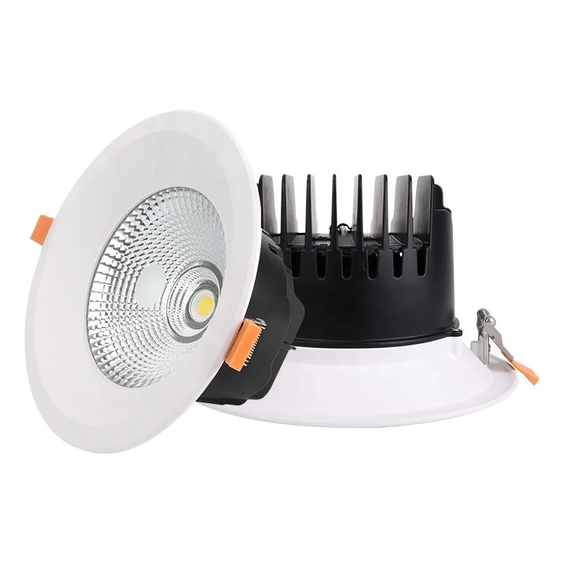 5 Years Warranty Spotlight 60degrees Aluminum Die Casting Housing Downlight 15W 24W 30W 36W CRI80 Flicker Free LED COB Downlight