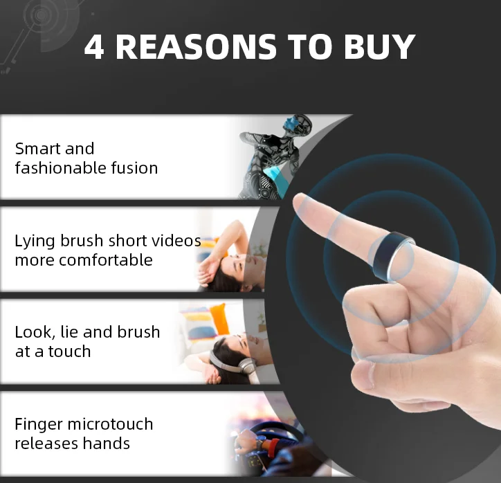 Fitness Smart Ring 9 Body Monitoring Items Smart Ring With Health Monitor