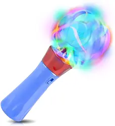 Spinning Light Up Wand | Glowing Multi-Color LED Light Spinner In Wild Sensory Patterns Spinning Light Toy For Children