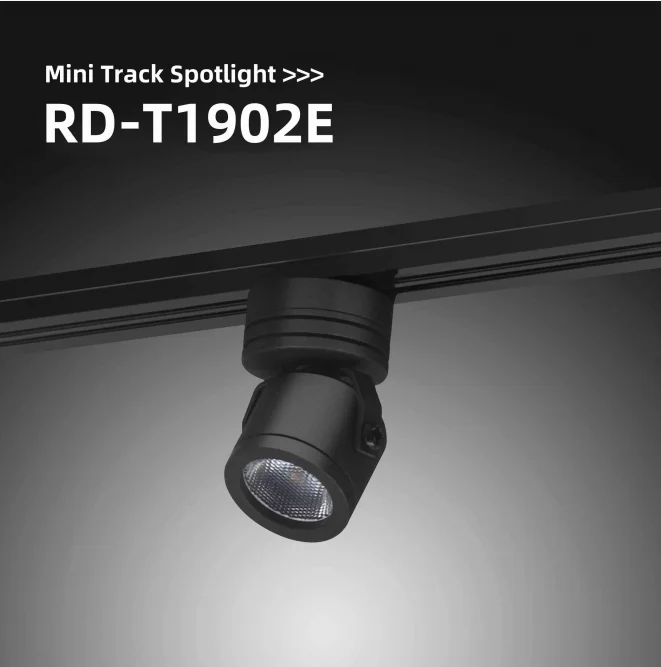 Black Silver Indoor Decor 1-Watt DC 12V Mini Track Spotlight in Magnetic Track Lighting System for Exhibitions.