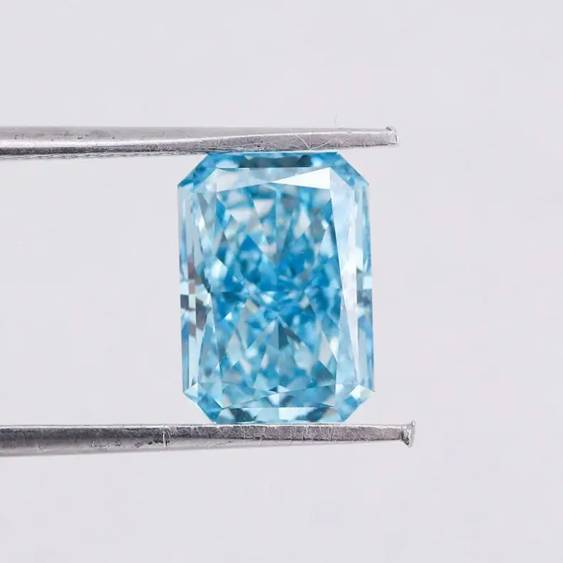 fine gold jewelry 1.2ct fancy intense pear brilliant cut blue color CVD color lab grown loose diamond for rings women