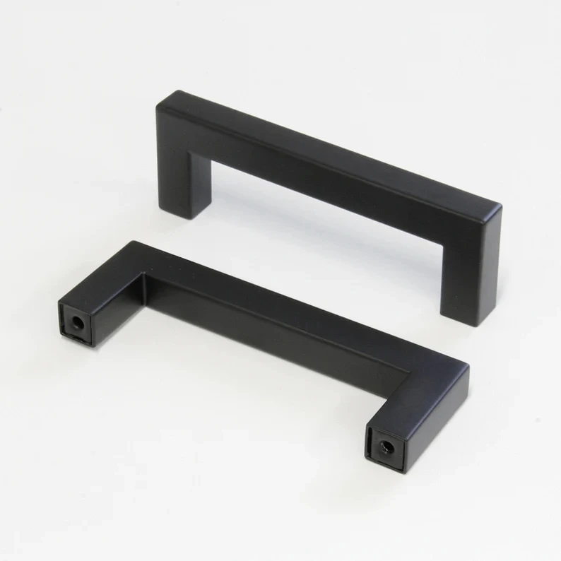 HOONE Modern Funiture Hardware Kitchen Cupboard Black Zinc 96mm T Bar Cabinet Handles