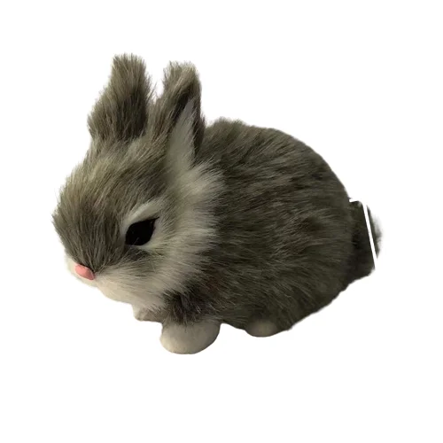 Cuddly Lifelike Furry Figurine Sitting Cute Lovely Bunny Rabbit Toy Holiday Gifts 2023 Other Gifts Supplies For Home Ornaments
