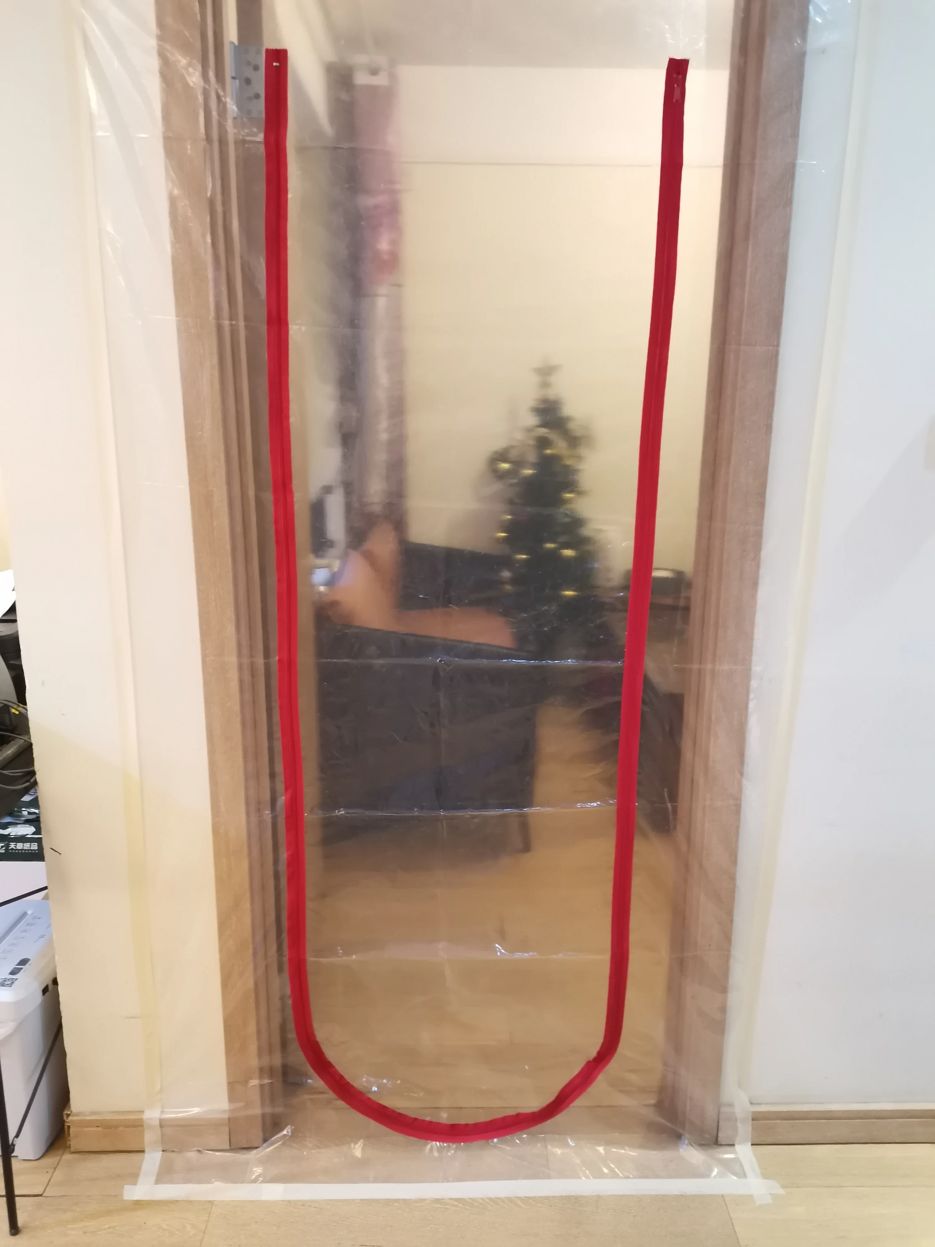 China Factory Virgin Ldpe Dust Proof Plastic Film Sewing Zipper Door