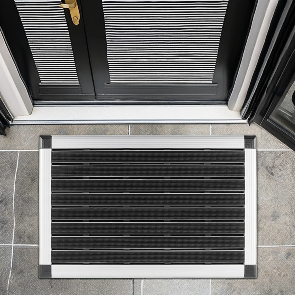 Customizable Size Aluminum Alloy Wire Rope Entrance Door Mat Luxury Anti-Slip Reversible Cleaning Feature Novelty Office Use