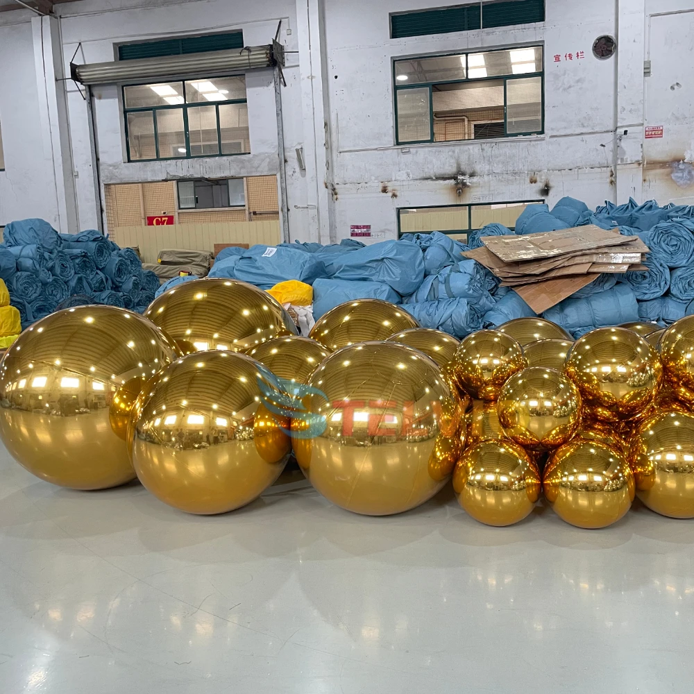 Giant Commercial Inflatable Mirror Ball Inflatables Colorful Gold Silver Ball Event Decor Floating Suspension Advertising Ball