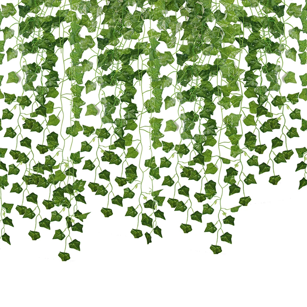 CTT-3-12 95cm Green Ivy Leaves Artificial Foliage Hanging Plants Grape Vine for Home Wedding Decorative