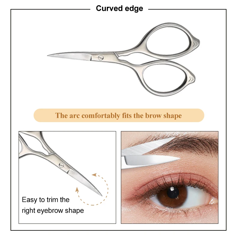 Инструменты для красоты, полуперманентные ножницы для стрижки бровей, новичок, инструмент для стрижки бровей