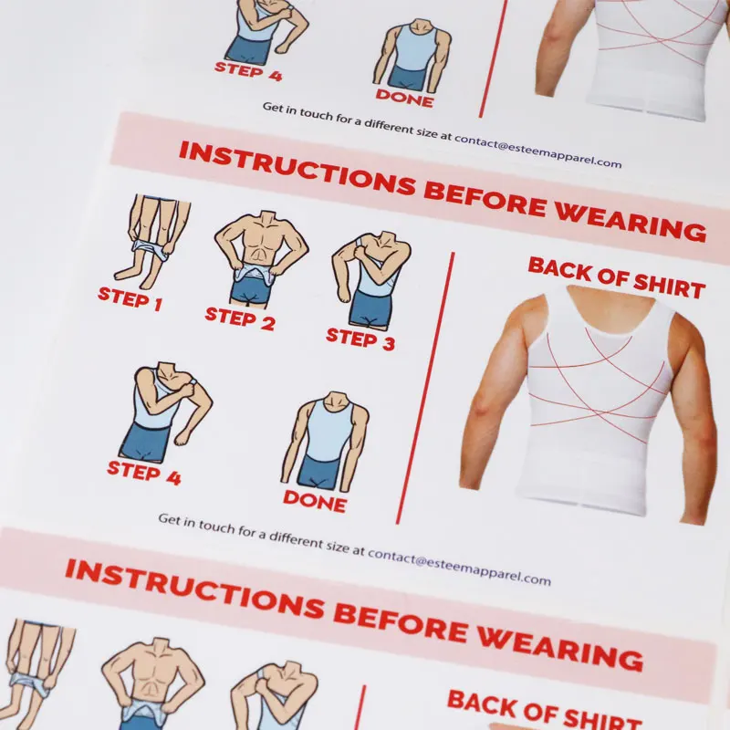 High Quality Women Clothes Labels Size Stickers Labels Waterproof Durable For Packaging