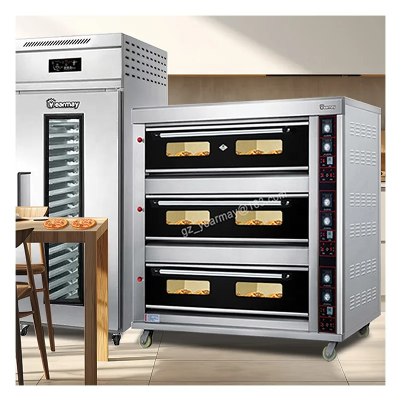 Hot sales full stainless steel industrial bakery 2 deck 4 trays Restaurant Professional Pizza Cake baking oven