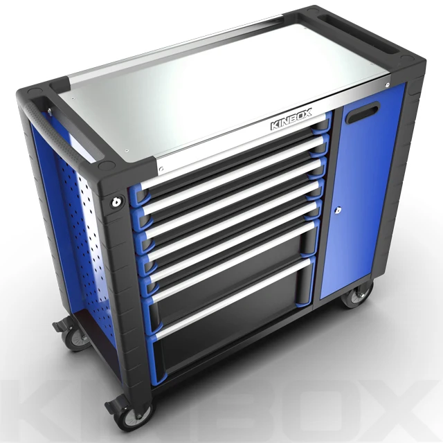 Ningbo Kinbox 8 ящиков, 38 дюймов, металлический ящик для инструментов с одним дверным шкафом