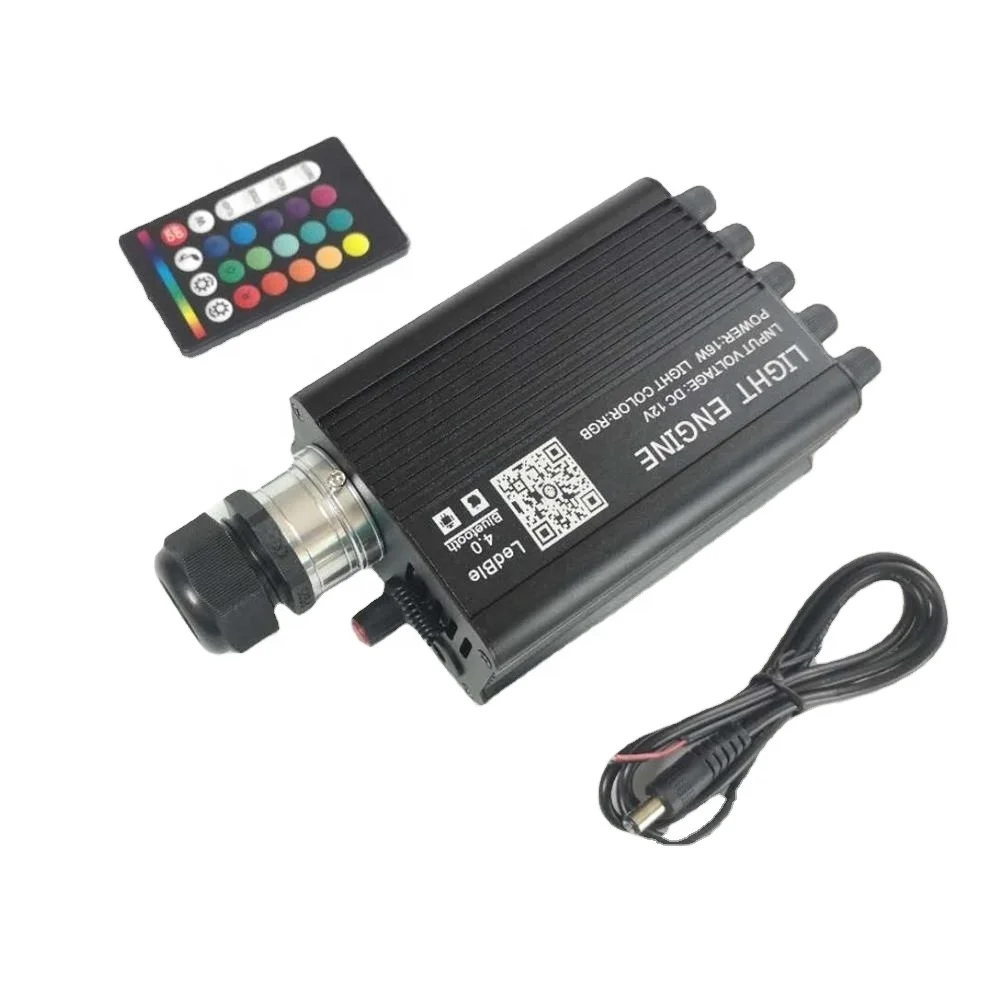 DC12V 16w RGBW mobile app white shooting star led light source for car