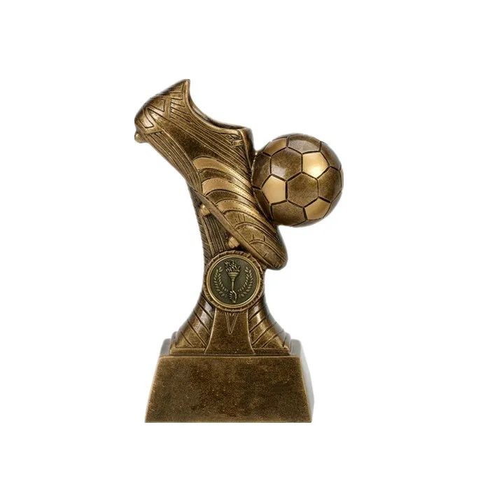Polyresin mini soccer shoe boot award trophy cups