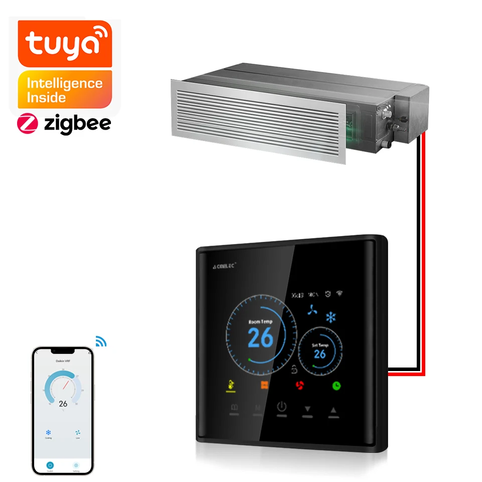 Smart Tuya VRF Thermostat For Mitsubishi Ogeneral Daikin Midea Duct Split unit Support Alexa Google Voice Assistant