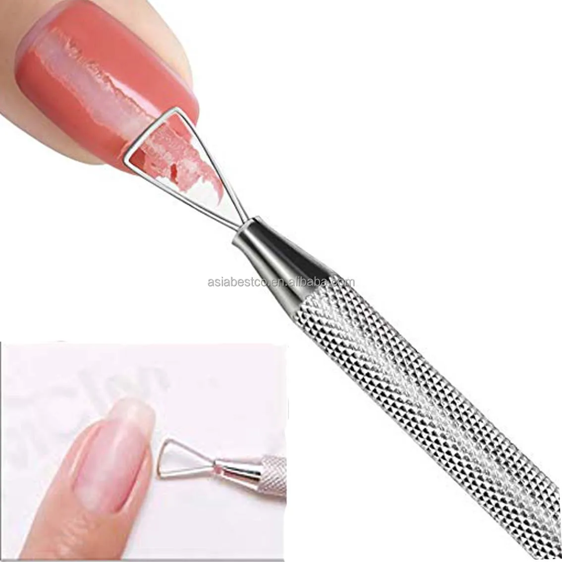 Stainless Steel Nail Polish Remover Nail Art Stick For Pusher Remover