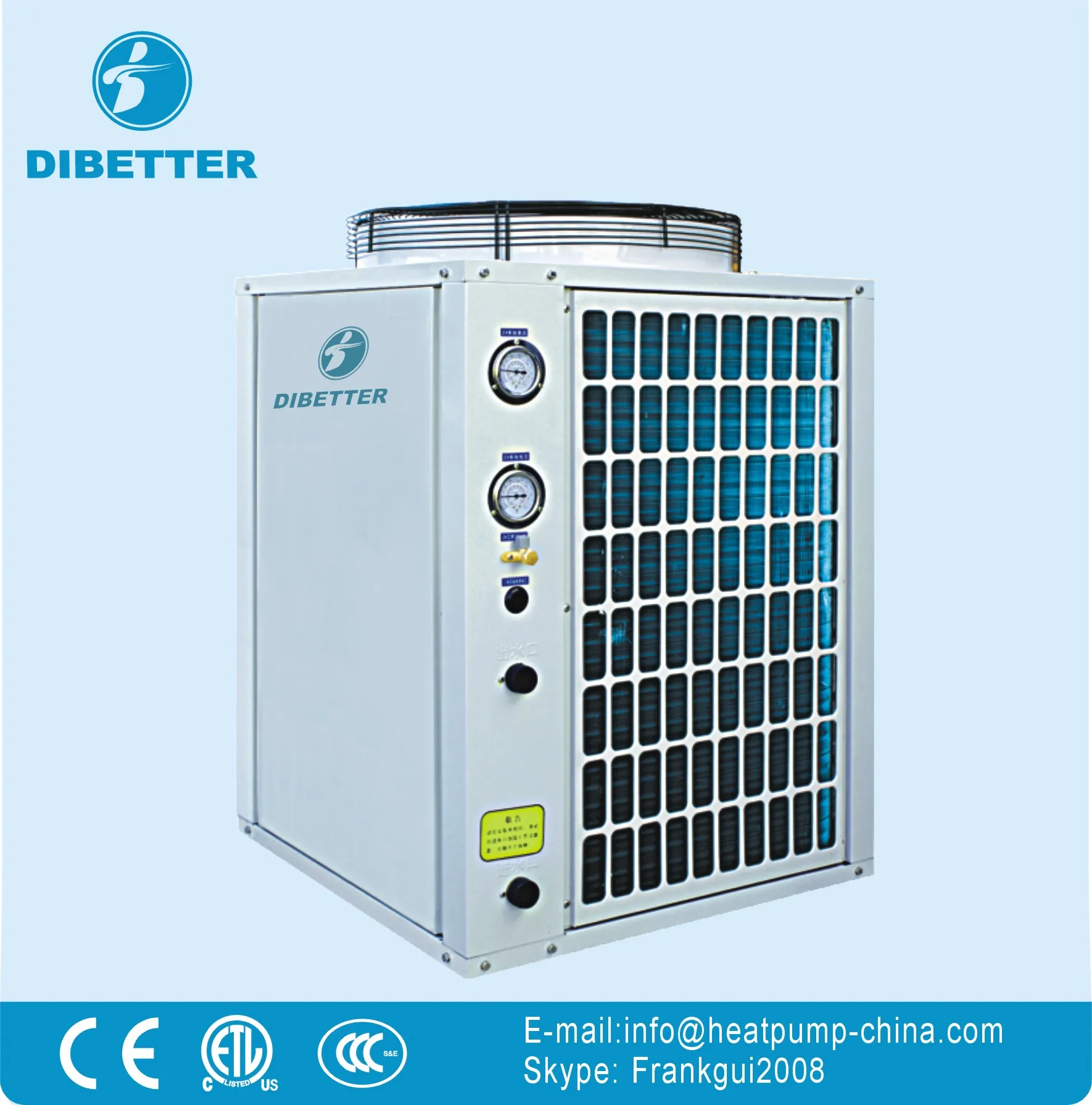 18kw Heat Pumps with SUS304# cabinet(CE approved with 4.2 COP,Sanyo Compressor)