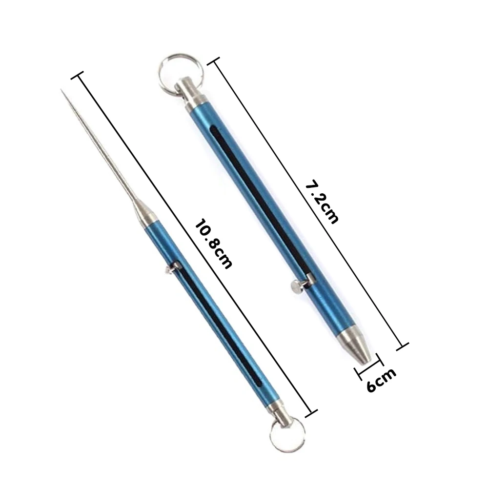 Mini Titanium Alloy Toothpicks Custom Extends and Retracts Reusable Metal Toothpicks with Keychains For Outdoor Self-defense