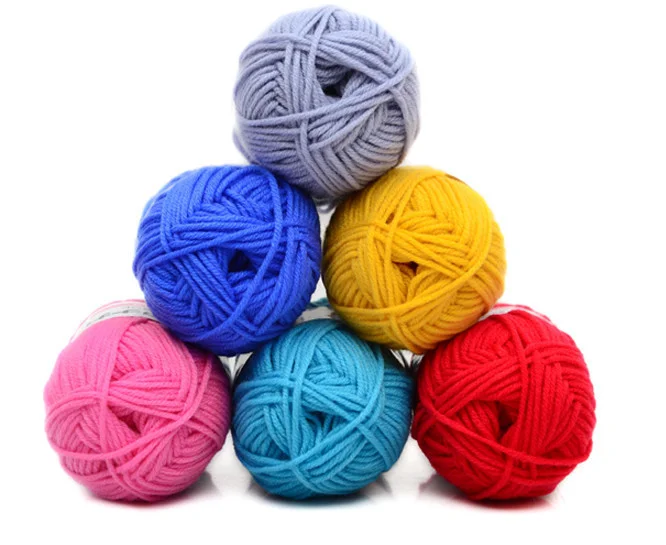 Hand Knitting Wool Ball Crochet DIY Doll Yarn Baby Thread Material Milk Cotton Yarn 5Ply