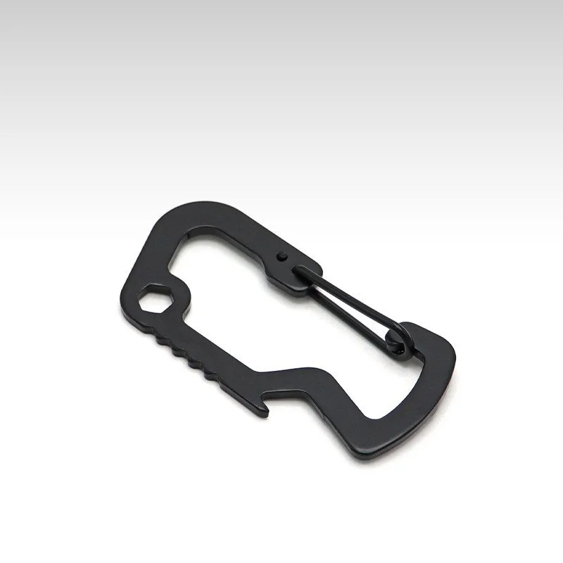 Mountain Climbing Camping Bottle Opener Spring Shackle Hook Clasp High Quality Multi-Tool D-Shaped Buckle