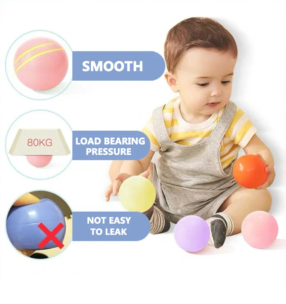 Eco-Friendly Soft Playground Pit Ball Transparent Ocean Ball Colorful Water Bath Wave Ball Toys For Children Kid Baby