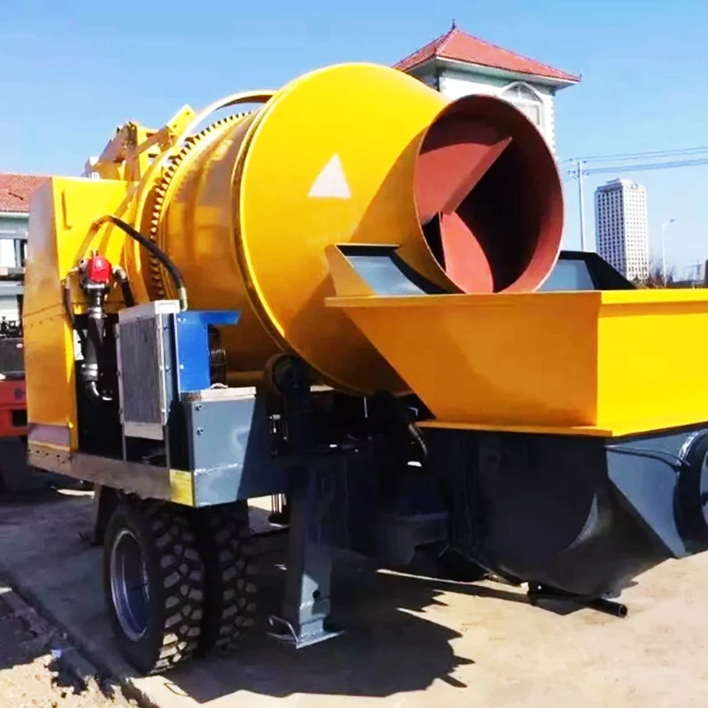 2023 новый дизайн бетономешалка ZBJ40C с насосом для продажи емкость 40 м3/ч мобильный