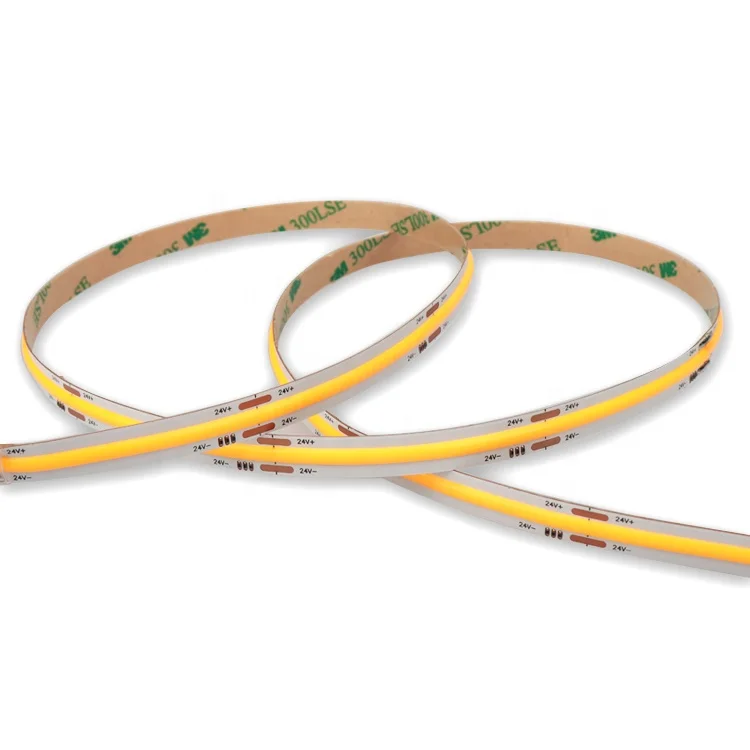 Factory COB Strip 480chips DC12/24V FOB COF Yellow COB LED Strip