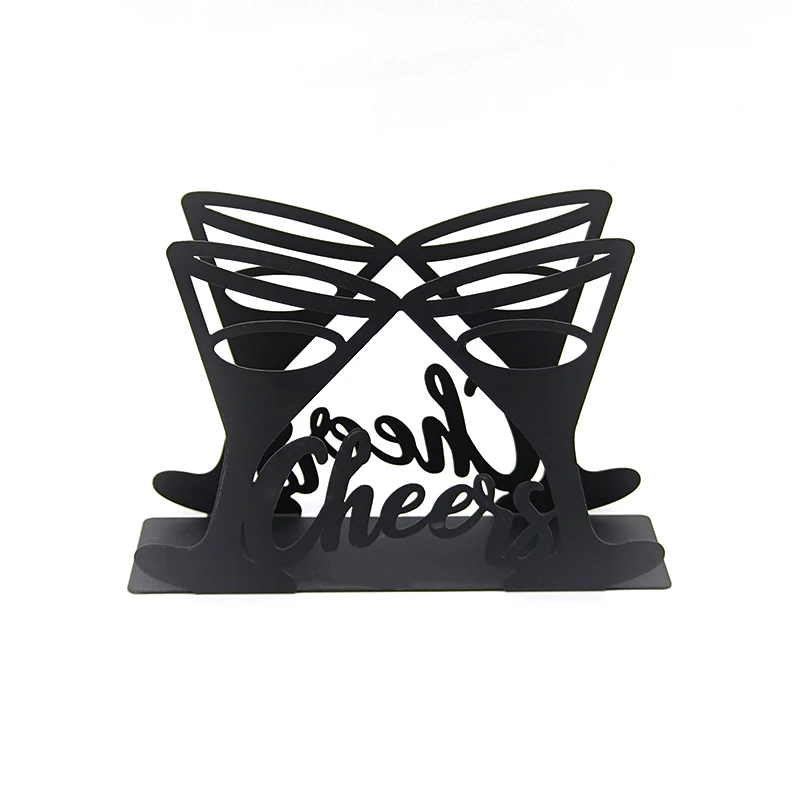 Factory Direct Sales Customized Color Creative Design Material Iron napkin Holder For Table