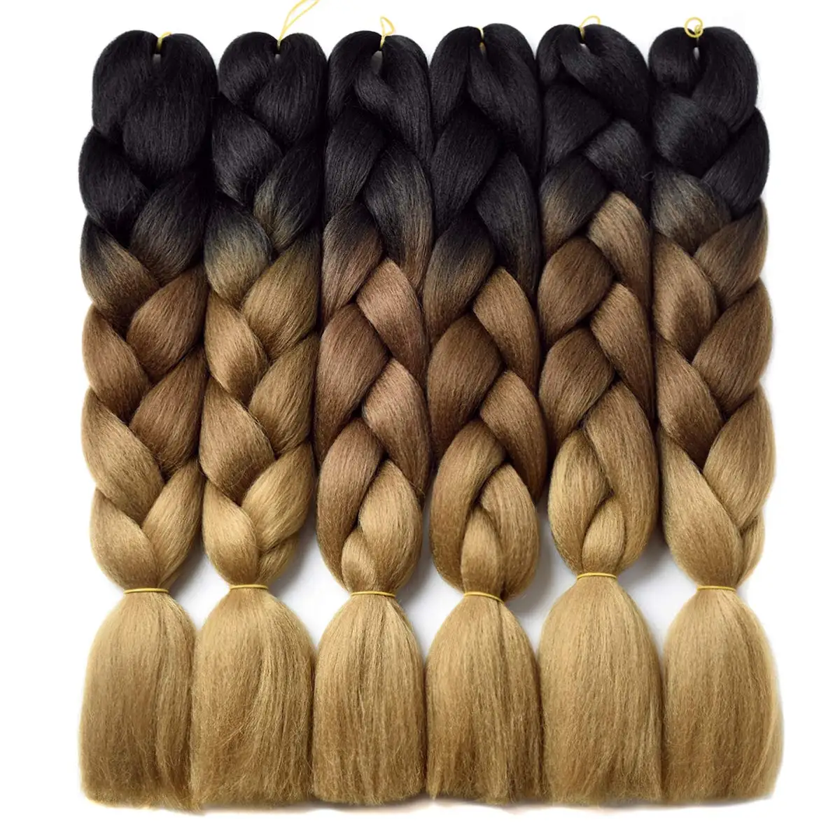 Wholesale 24 Inch Hot Water Setting Jumbo Yaki Hair Braiding Hair Twisted Ombre Jumbo Braid Synthetic Hair