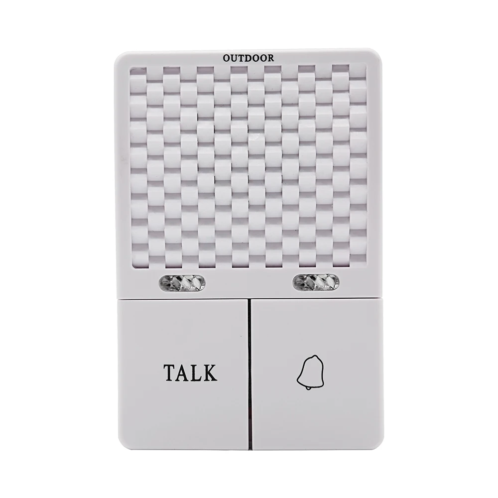 Wireless Talking Doorbell Intercom Smart Ring Door Bell ABS Plastic Custom White Power Battery Rohs CE