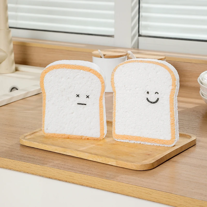 Thick Heavy Duty Kitchen Sponges Wood Pulp Fiber Large Cellulose Sponges for Dish Non-Scratch Scrubber for Household Cookware