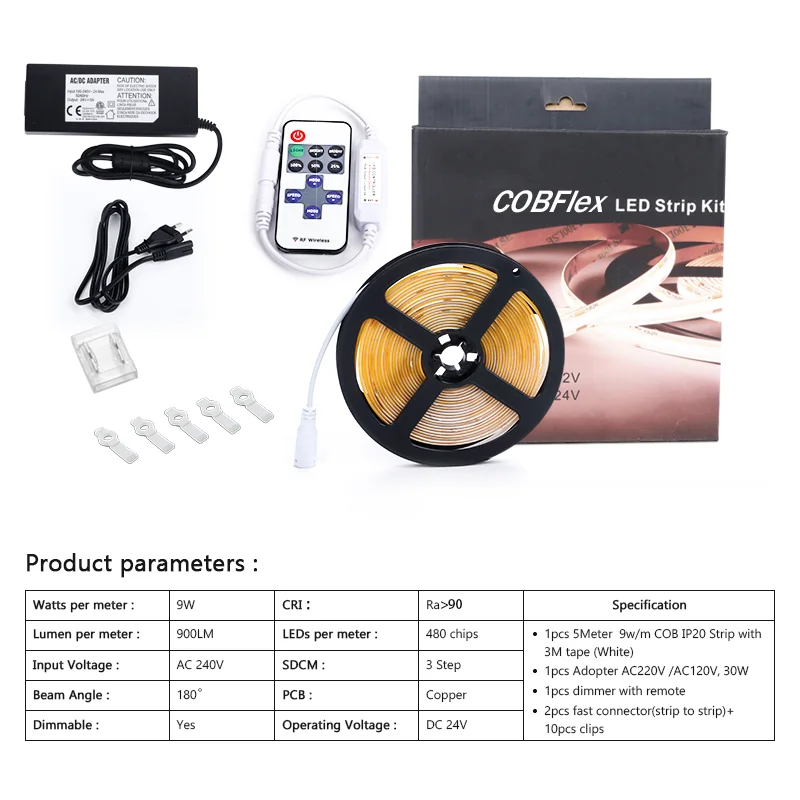 New Smart Led Strip Light Kit 480 chips 5M Adjust Brightness smart led strip light