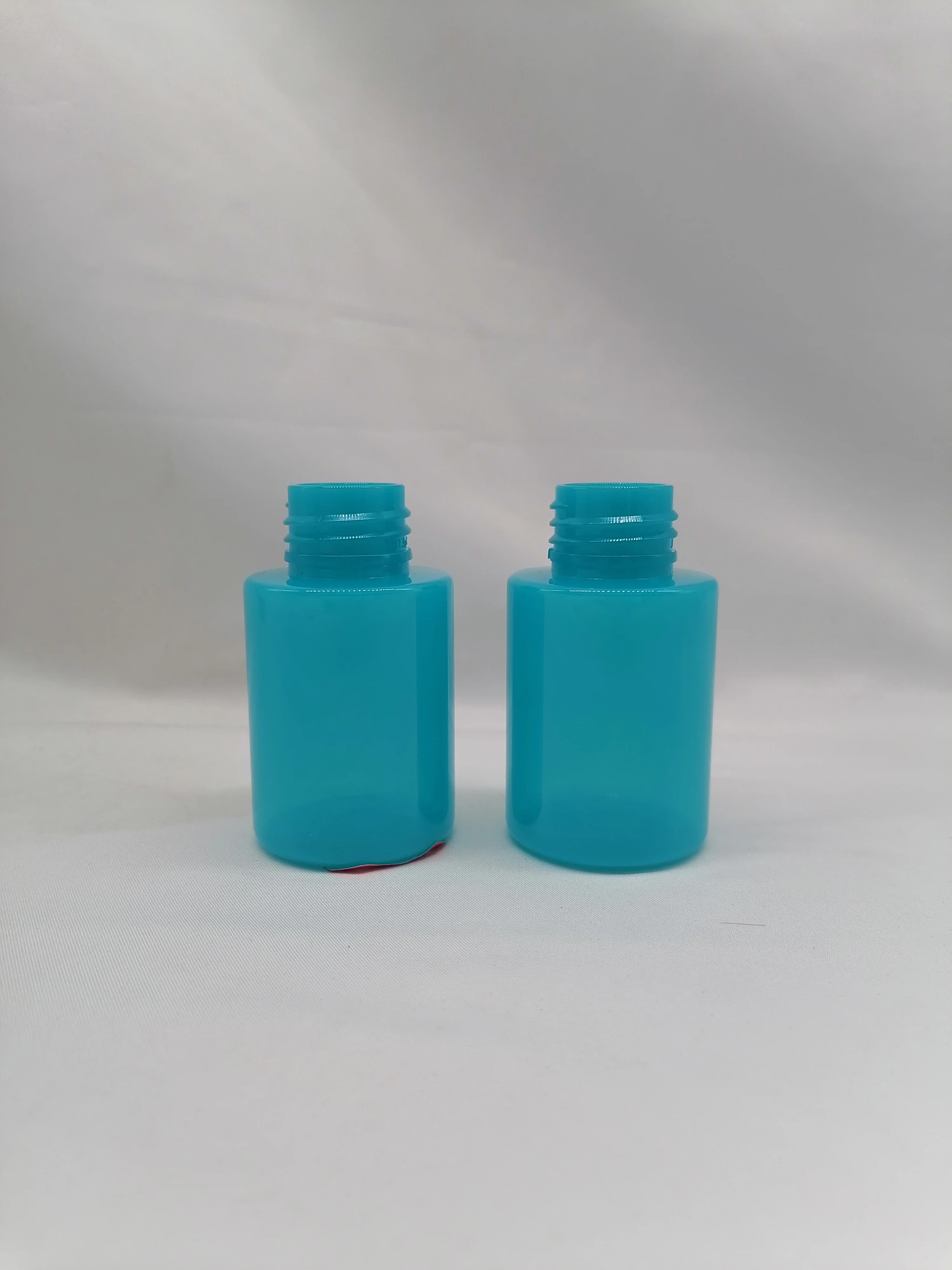Cosmetic Custom 60ml Blue Flat Shoulder Pet Empty Serum Plastic Bottle