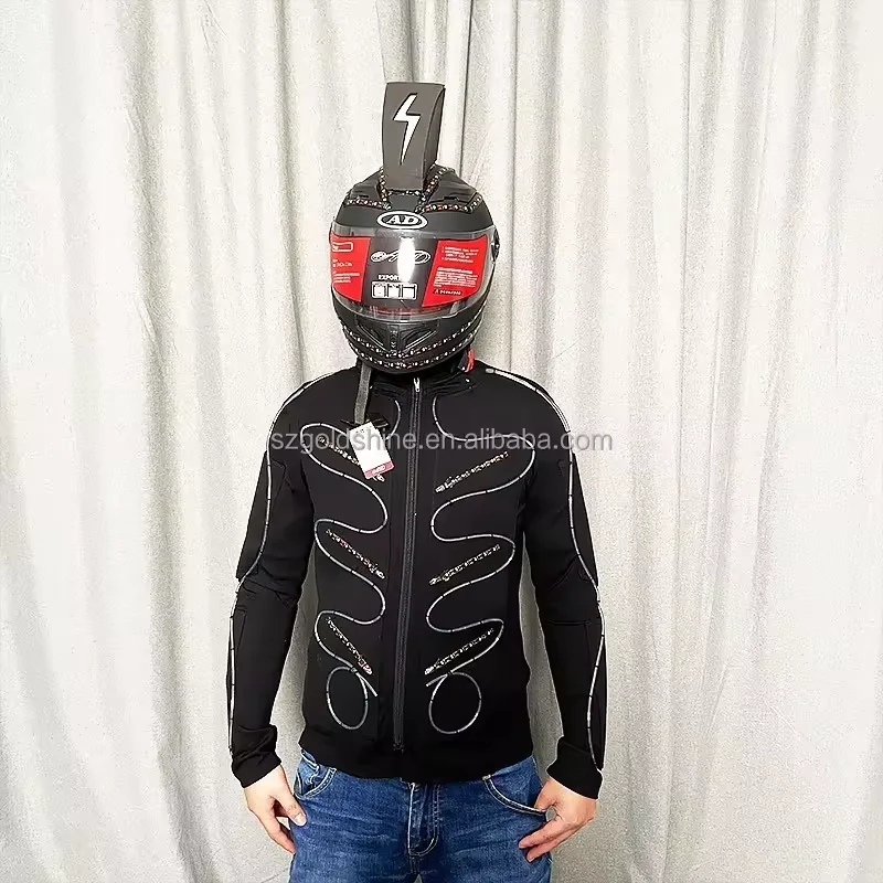 Led bar light up clothes Men Clothing LED Dance Tron Robot Costume show dance costume charging stage clothing