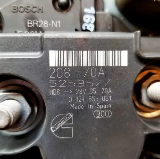 ISBe285 Auto Diesel Engine Motor 6ISBE 5259577 Alternator