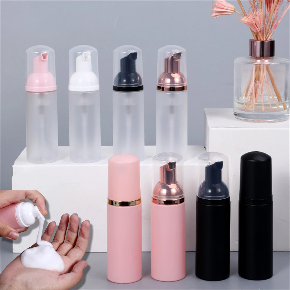 Plastic Dispenser Custom Colour Innovative Label Eyelashes Transparent Soap Clear Foam Bottles Pump Lash Shampoo Bottle
