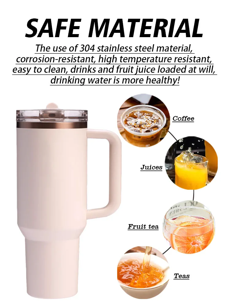 2025 New 40oz Stainless Steel Leak Proof 40oz Travel Tumbler Mug With Detachable Flip Straw