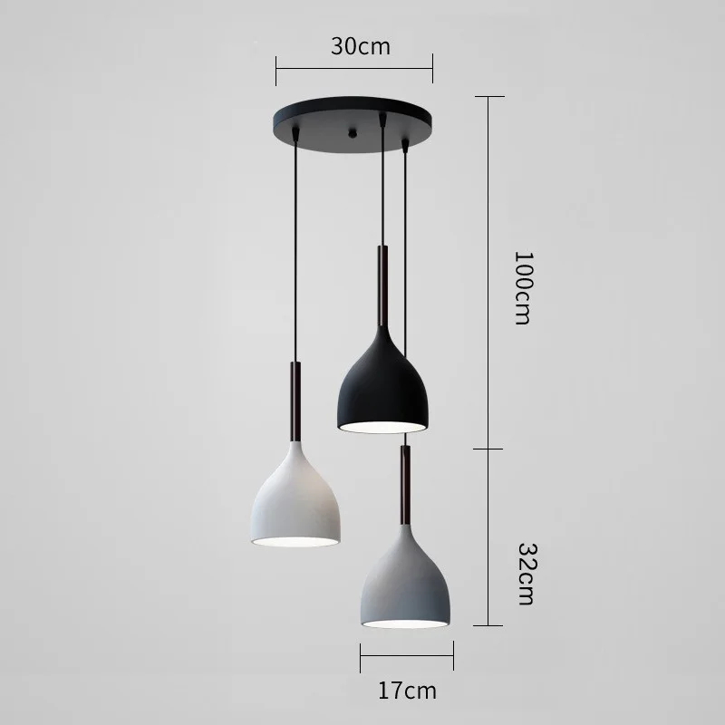 Quality Modern LED Chandelier Pendant Lamp 3 Head Nordic Style Ceiling Light For Dinning Room