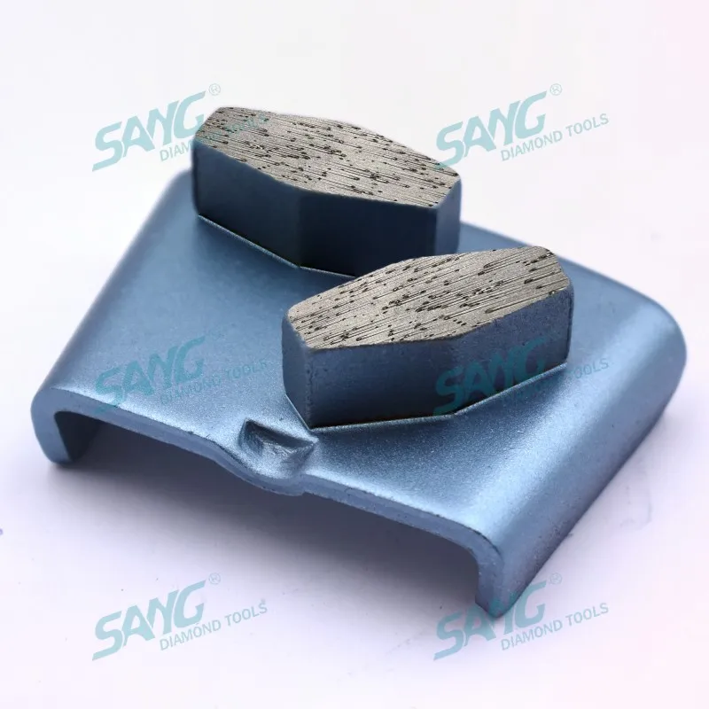 Industrial Universal Quick Change Abrasive Disc Double Hexagon Diamond Grinding Segment For Coatings Removal Concrete Floor