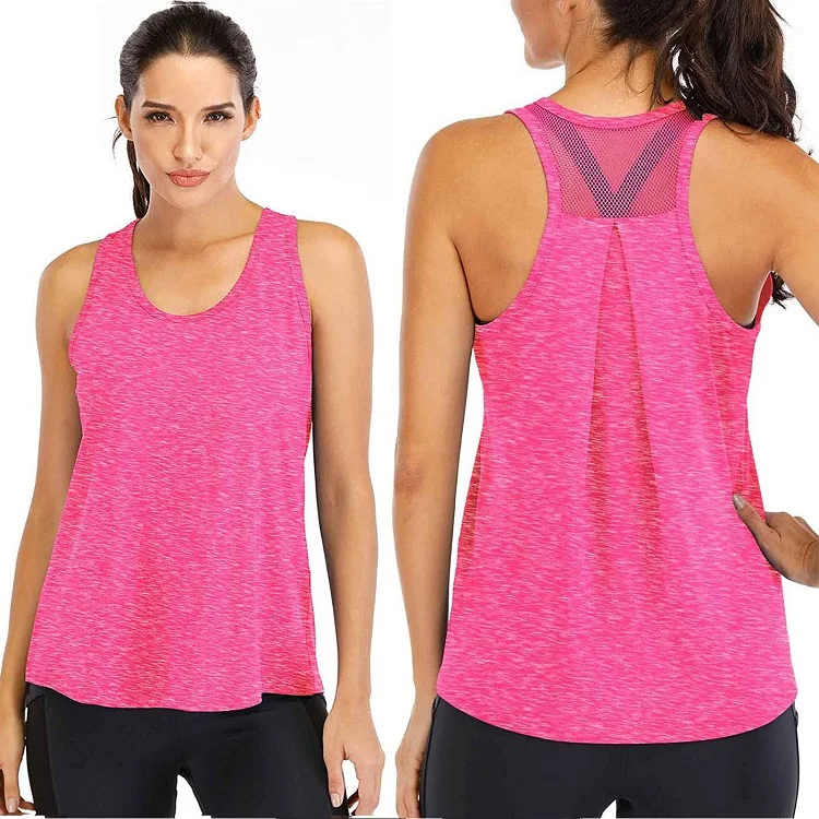 Wholesale Custom Gym Workout Women Breathable Sports Yoga Fitness Athletic White Basic Tank Tops