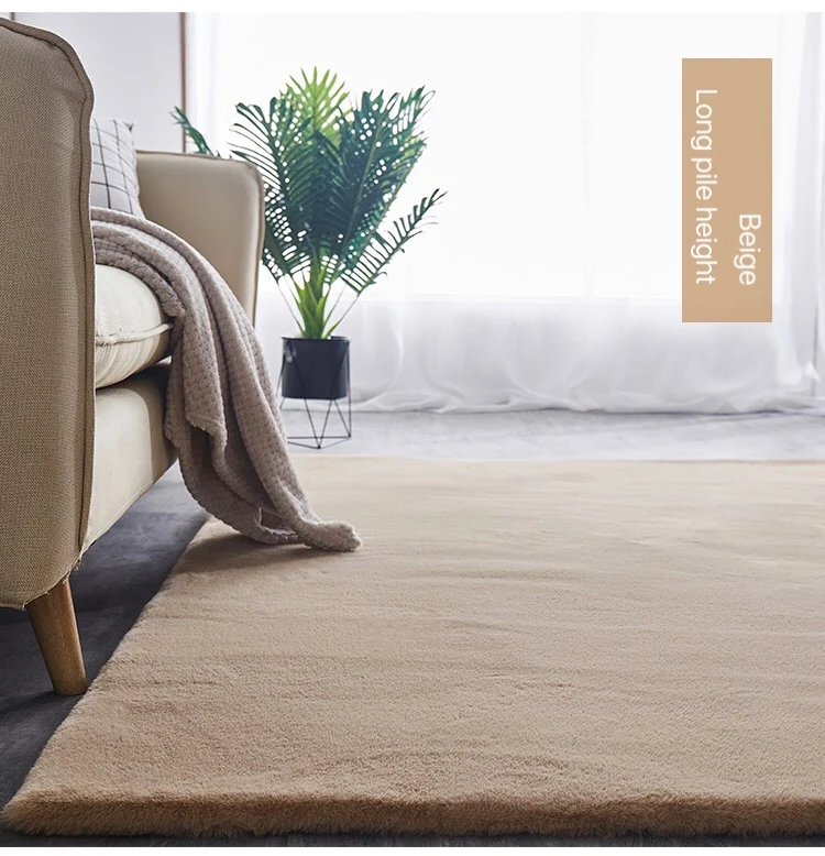 Soft Comfortable Modern Rug for Living Room Machine MADE Quality Rabbit Faux Round fur rug carpet