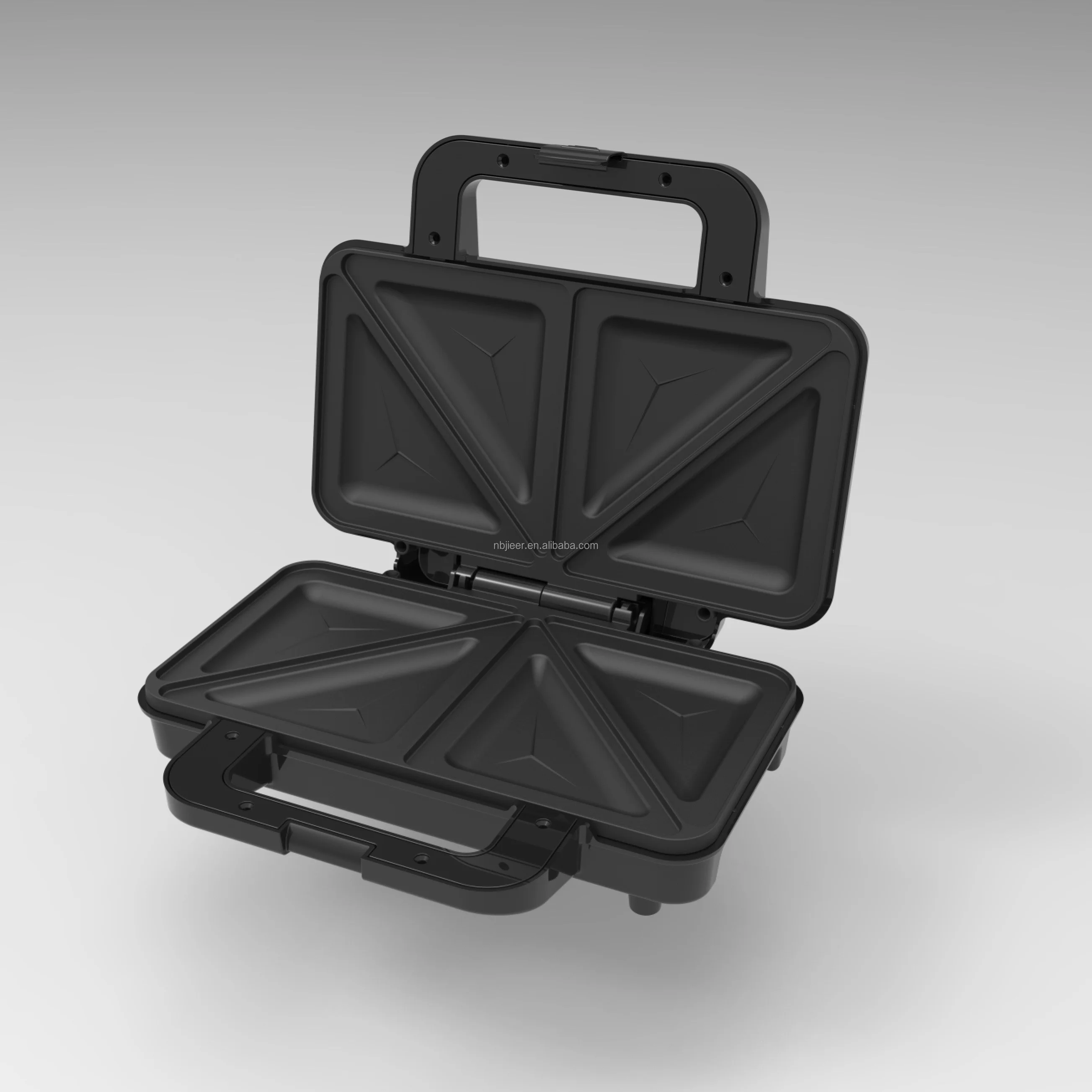 ETL Auto Temperature Control Electric Light Smoke 2 Slices Non-Stick Detachable Plates Steak Sandwich Waffle Maker Machine