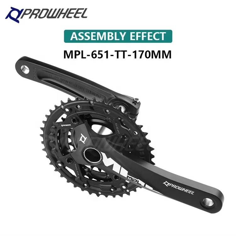 PROWHEEL 9/10/11Speed 24/32/42T Sprocket Crank Arms Bicycle Crank with BB set for Mountain Bike MTB