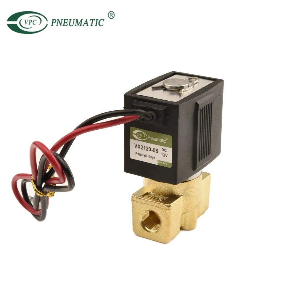 VX 2/2 way Series 1/8 inch port 220v Normally Close Direct Acting Brass Water Solenoid Valve