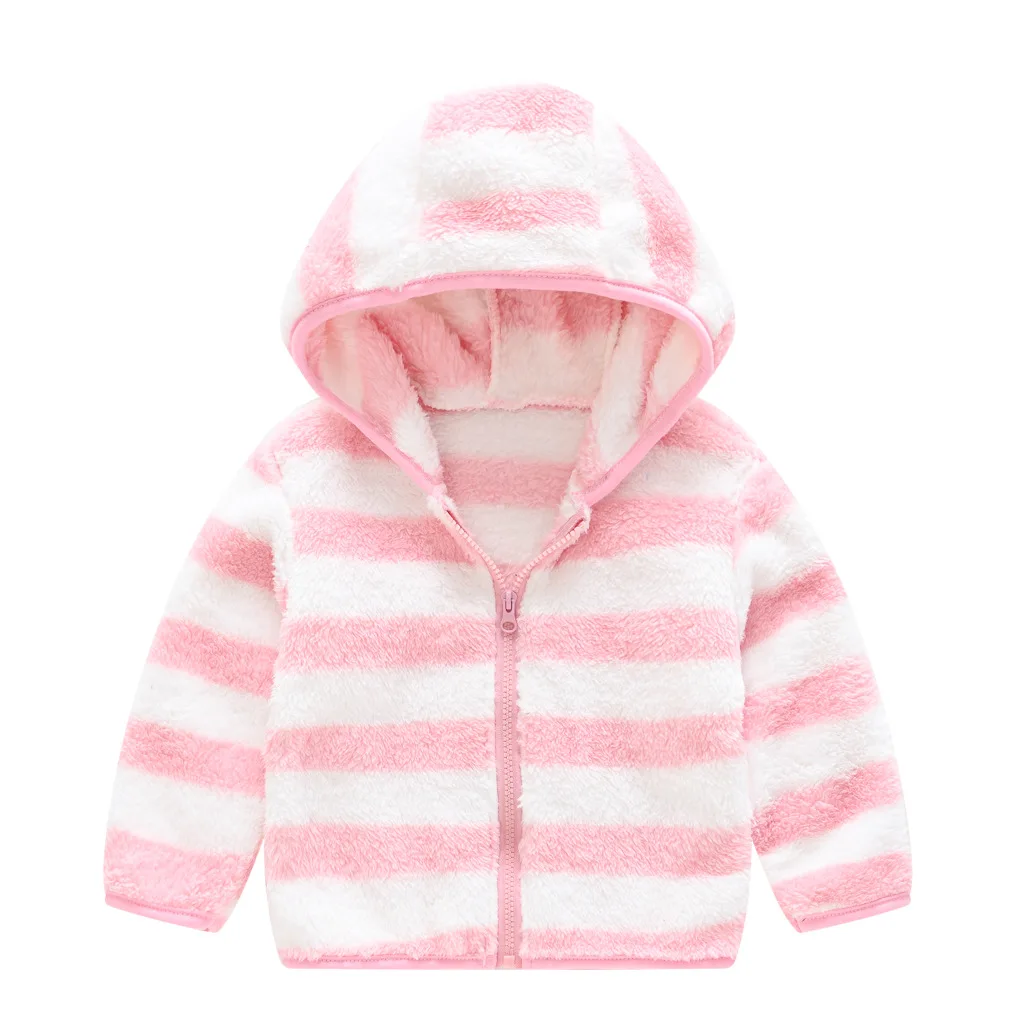 Rarewe Cute Infant Baby Clothes Zip Up Hoodie Unisex Fleece Jackets Toddler Boys Girls Warm Coats For Winter Fall