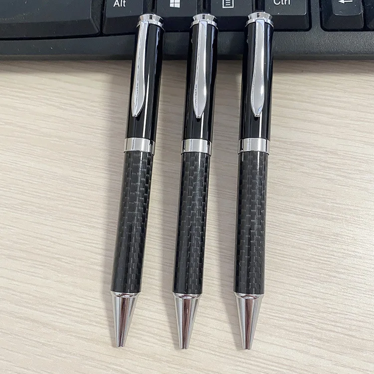 High Quality Biro Ballpoint Pen Heavy Luxury Logo Customized Metal Roller Ball Pen Carbon Fiber Pen